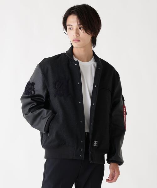 Alpha Industries(アルファインダストリーズ)の「Alpha Industries/アルファインダストリーズ/ALPHA LETTERMAN JACKET/レターマン ジャケット(ブルゾン・メンズ・ブラック・2XL/L/M/XL)」の2枚目の写真
