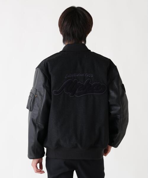 Alpha Industries(アルファインダストリーズ)の「Alpha Industries/アルファインダストリーズ/ALPHA LETTERMAN JACKET/レターマン ジャケット(ブルゾン・メンズ・ブラック・2XL/L/M/XL)」の3枚目の写真