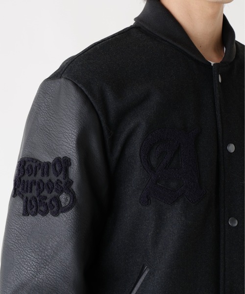 Alpha Industries（アルファインダストリーズ）の「Alpha Industries/アルファインダストリーズ/ALPHA LETTERMAN JACKET/レターマン ジャケット（ブルゾン・メンズ・ブラック・2XL/L/M/XL）」の6枚目の写真