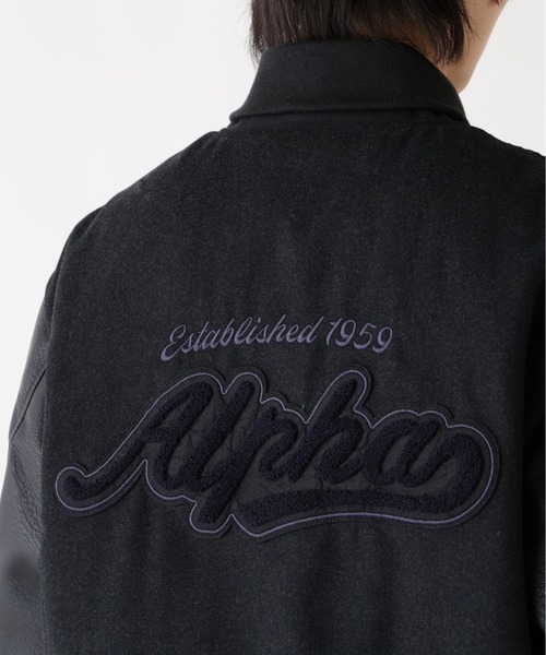 Alpha Industries（アルファインダストリーズ）の「Alpha Industries/アルファインダストリーズ/ALPHA LETTERMAN JACKET/レターマン ジャケット（ブルゾン・メンズ・ブラック・2XL/L/M/XL）」の8枚目の写真