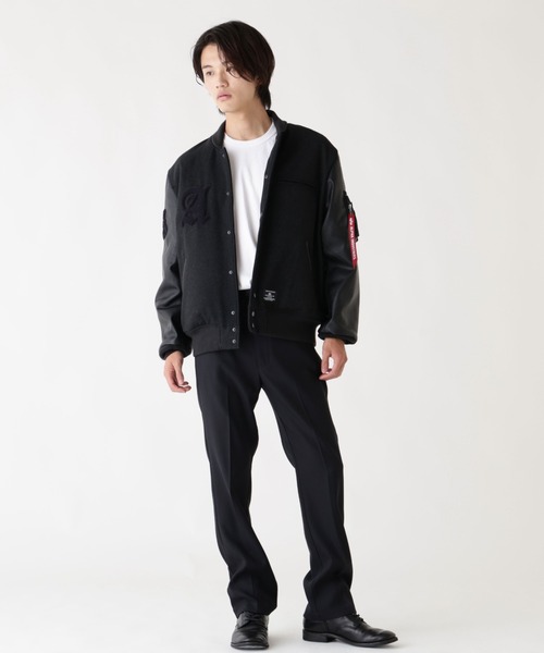 Alpha Industries（アルファインダストリーズ）の「Alpha Industries/アルファインダストリーズ/ALPHA LETTERMAN JACKET/レターマン ジャケット（ブルゾン・メンズ・ブラック・2XL/L/M/XL）」の10枚目の写真