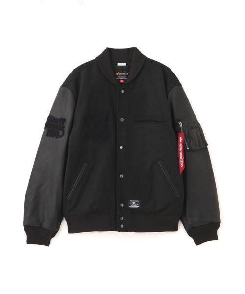 Alpha Industries（アルファインダストリーズ）の「Alpha Industries/アルファインダストリーズ/ALPHA LETTERMAN JACKET/レターマン ジャケット（ブルゾン・メンズ・ブラック・2XL/L/M/XL）」の12枚目の写真