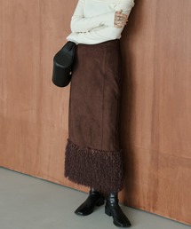 AMELY（エミリー）の「エコファー 異素材切り替え ナロースカート（スカート・レディース）」