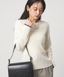 green label relaxing（グリーンレーベルリラクシング）の「【WEB限定】＜at ease＞ソデサキ バイカラー プルオーバー ニット ウォッシャブル（ニット/セーター）」
