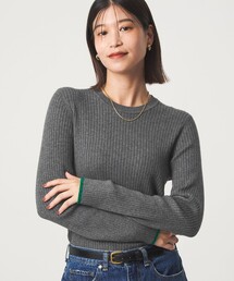 green label relaxing（グリーンレーベルリラクシング）の「【WEB限定】＜at ease＞ソデサキ バイカラー プルオーバー ニット ウォッシャブル（ニット/セーター）」