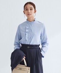 green label relaxing（グリーンレーベルリラクシング）の「フリル ディテール ブラウス マシンウォッシャブル UVカット（シャツ/ブラウス）」