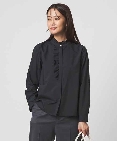 green label relaxing（グリーンレーベルリラクシング）の「フリル ディテール ブラウス マシンウォッシャブル UVカット（シャツ/ブラウス・レディース・ホワイト/ネイビー/ライトブルー・FREE）」の22枚目の写真