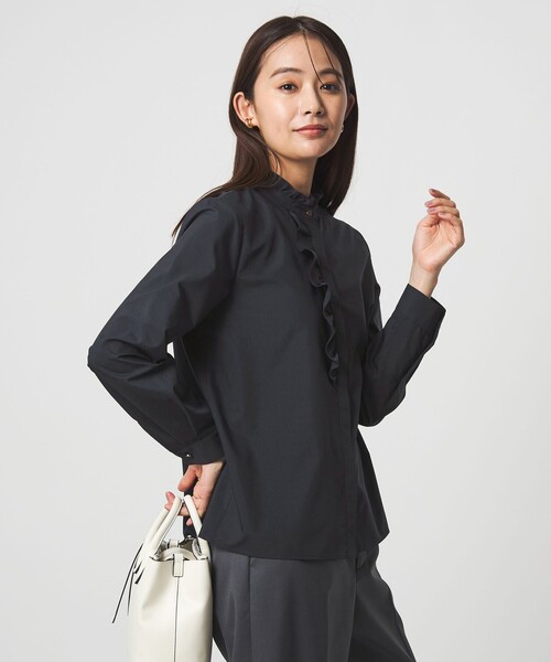 green label relaxing（グリーンレーベルリラクシング）の「フリル ディテール ブラウス マシンウォッシャブル UVカット（シャツ/ブラウス・レディース・ホワイト/ネイビー/ライトブルー・FREE）」の21枚目の写真