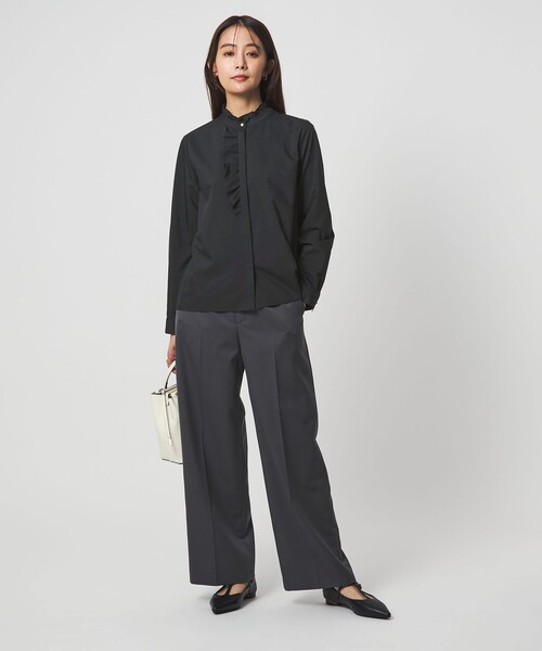 green label relaxing（グリーンレーベルリラクシング）の「フリル ディテール ブラウス マシンウォッシャブル UVカット（シャツ/ブラウス・レディース・ホワイト/ネイビー/ライトブルー・FREE）」の20枚目の写真