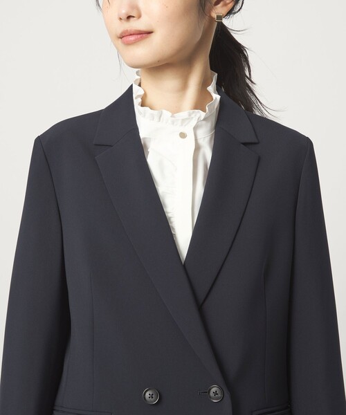 green label relaxing（グリーンレーベルリラクシング）の「フリル ディテール ブラウス マシンウォッシャブル UVカット（シャツ/ブラウス・レディース・ホワイト/ネイビー/ライトブルー・FREE）」の18枚目の写真