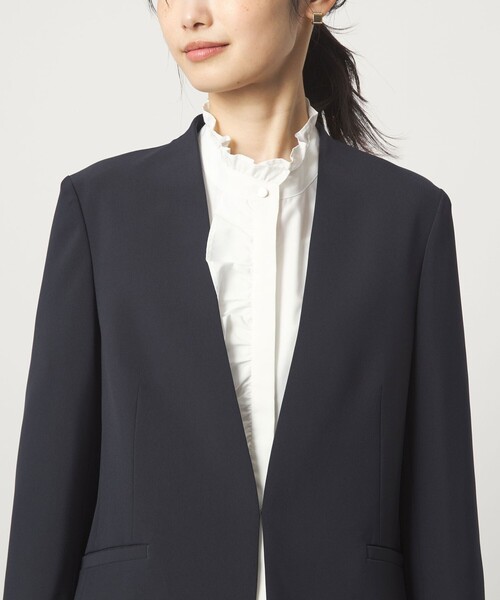 green label relaxing（グリーンレーベルリラクシング）の「フリル ディテール ブラウス マシンウォッシャブル UVカット（シャツ/ブラウス・レディース・ホワイト/ネイビー/ライトブルー・FREE）」の17枚目の写真