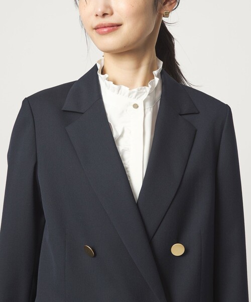 green label relaxing（グリーンレーベルリラクシング）の「フリル ディテール ブラウス マシンウォッシャブル UVカット（シャツ/ブラウス・レディース・ホワイト/ネイビー/ライトブルー・FREE）」の16枚目の写真