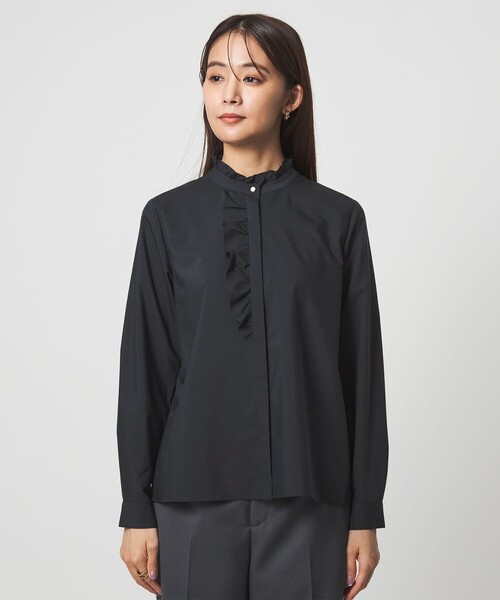 green label relaxing（グリーンレーベルリラクシング）の「フリル ディテール ブラウス マシンウォッシャブル UVカット（シャツ/ブラウス・レディース・ホワイト/ネイビー/ライトブルー・FREE）」の14枚目の写真