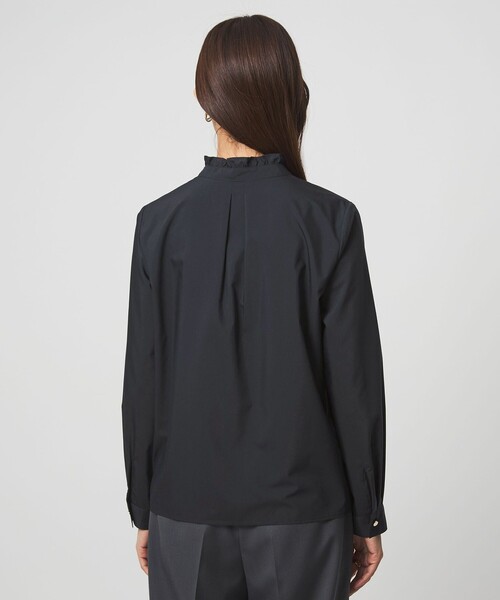 green label relaxing（グリーンレーベルリラクシング）の「フリル ディテール ブラウス マシンウォッシャブル UVカット（シャツ/ブラウス・レディース・ホワイト/ネイビー/ライトブルー・FREE）」の12枚目の写真