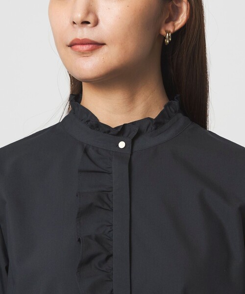 green label relaxing（グリーンレーベルリラクシング）の「フリル ディテール ブラウス マシンウォッシャブル UVカット（シャツ/ブラウス・レディース・ホワイト/ネイビー/ライトブルー・FREE）」の11枚目の写真