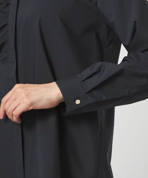 green label relaxing（グリーンレーベルリラクシング）の「フリル ディテール ブラウス マシンウォッシャブル UVカット（シャツ/ブラウス・レディース・ホワイト/ネイビー/ライトブルー・FREE）」の10枚目の写真