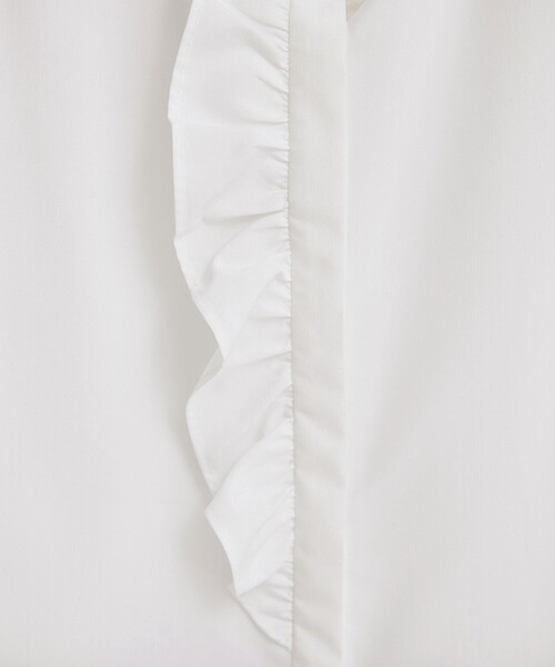 green label relaxing（グリーンレーベルリラクシング）の「フリル ディテール ブラウス マシンウォッシャブル UVカット（シャツ/ブラウス・レディース・ホワイト/ネイビー/ライトブルー・FREE）」の7枚目の写真