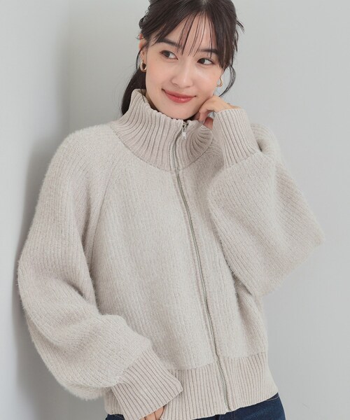 Cutie Blonde(キューティーブロンド)の「大人カジュアルスタイルに フェザーストライプモールブルゾン(ブルゾン・レディース・ボルドー/チャコール/ナチュラル・00)」の3枚目の写真