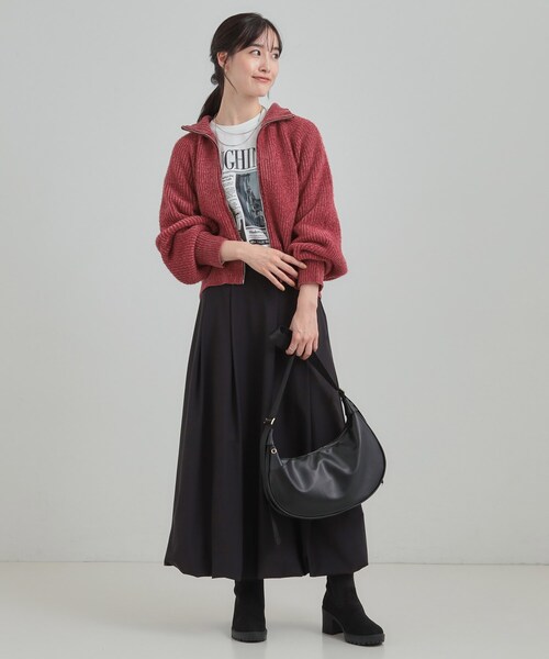 Cutie Blonde(キューティーブロンド)の「大人カジュアルスタイルに フェザーストライプモールブルゾン(ブルゾン・レディース・ボルドー/チャコール/ナチュラル・00)」の17枚目の写真