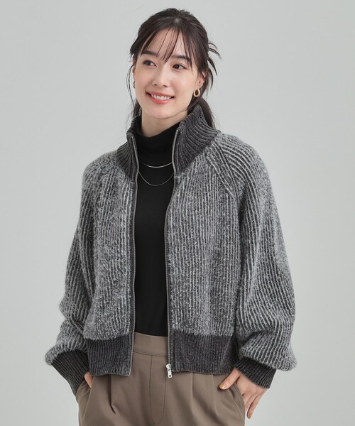 Cutie Blonde(キューティーブロンド)の「大人カジュアルスタイルに フェザーストライプモールブルゾン(ブルゾン・レディース・ボルドー/チャコール/ナチュラル・00)」の19枚目の写真