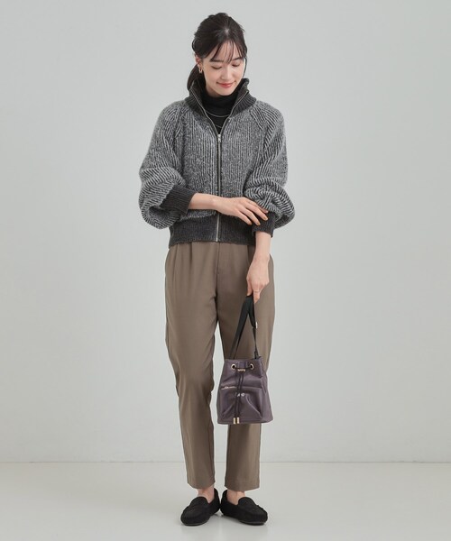 Cutie Blonde(キューティーブロンド)の「大人カジュアルスタイルに フェザーストライプモールブルゾン(ブルゾン・レディース・ボルドー/チャコール/ナチュラル・00)」の21枚目の写真