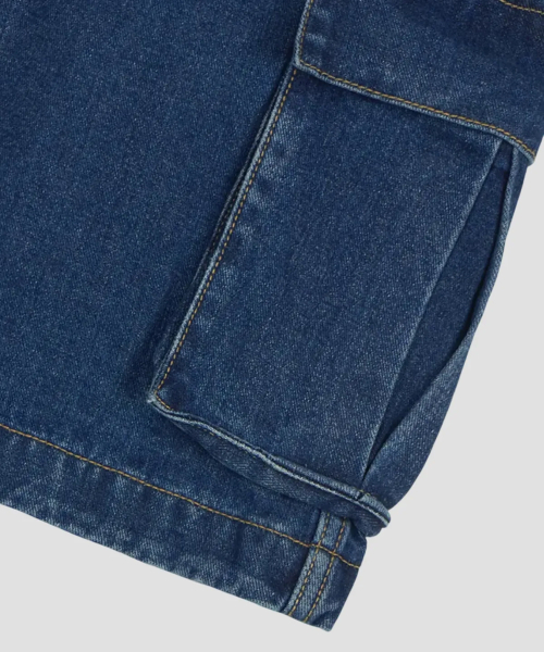 AGOD（エージーオーディー）の「バミューダワイドツータックカーゴデニムショーツ[インディゴ]（デニムパンツ・レディース・その他・MEDIUM/LARGE/SMALL）」の8枚目の写真