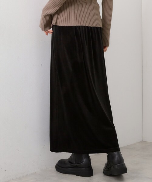 THE SHOP TK (ザ ショップ ティーケー )の「ベロアナロースカート(スカート・レディース・ブラック/ダークブラウン・12/13)」の8枚目の写真
