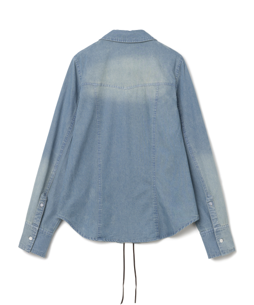 MILLO WOMEN（ミロウーマン）の「コルセットミディシャツ[フェードブルー]（シャツ/ブラウス・レディース・その他・SMALL/MEDIUM）」の3枚目の写真