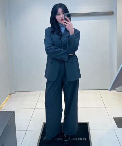 MUSINSA STANDARD WOMAN（ムシンサスタンダードウーマン）の「レディースリブスリムタートルネックニット[ブルーグレー]（ニット/セーター・レディース・その他・SMALL/MEDIUM/LARGE/X-SMALL）」の13枚目の写真