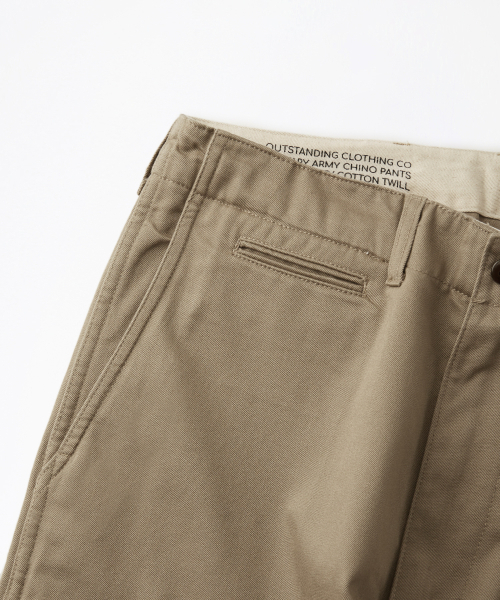 OUTSTANDING（アウトスタンディング）の「OFFICER CHINO PANTS_KHAKI（その他パンツ・レディース・その他・SMALL/MEDIUM/LARGE）」の7枚目の写真