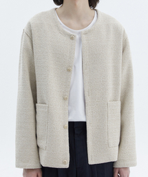 TRIP LE SENS（トリップ ル センス）の「Casting tweed round jacket_cream beige（テーラードジャケット）」