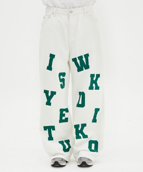 WaiKei(ワイケイ)の「ロゴプリントワイドパンツアイボリー(その他パンツ・メンズ・その他・X-LARGE/SMALL/MEDIUM/LARGE)」の2枚目の写真