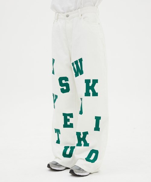 WaiKei(ワイケイ)の「ロゴプリントワイドパンツアイボリー(その他パンツ・メンズ・その他・X-LARGE/SMALL/MEDIUM/LARGE)」の3枚目の写真