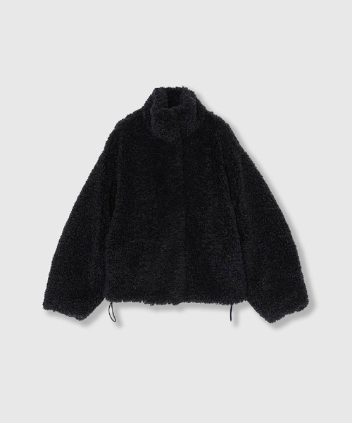 THINGS THAT MATTER(シングス ザット マター)の「IMITATION SHEEP FUR JACKET / イミテーション シープ ファー ジャケット(ブルゾン・レディース・グレイッシュベージュ/ネイビー・FREE)」の18枚目の写真