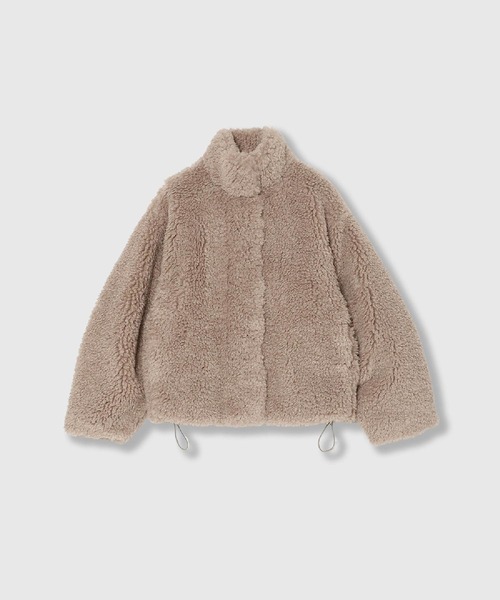 THINGS THAT MATTER(シングス ザット マター)の「IMITATION SHEEP FUR JACKET / イミテーション シープ ファー ジャケット(ブルゾン・レディース・グレイッシュベージュ/ネイビー・FREE)」の16枚目の写真