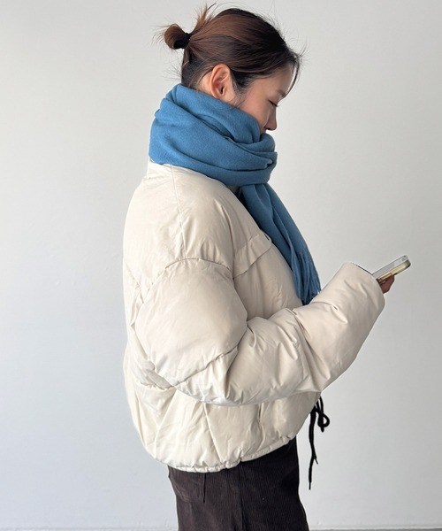 CANAL JEAN(キャナルジーン)の「El mar ウールフリンジマフラー(マフラー・レディース・グレー/ブルー/ピンク/ブラック・ONE SIZE)」の12枚目の写真