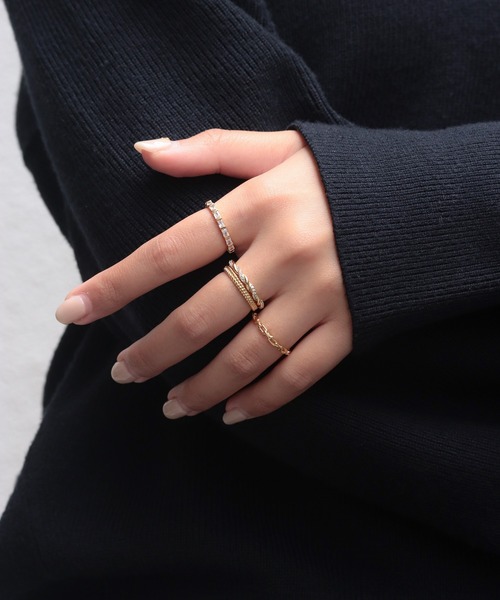 NOIR DE POUPEE（ノワールドプーペ）の「【WEB限定】silver925　リースリング（リング・レディース・ゴールド/ピンクゴールド・#6/#9/#10/#11/#15/#13）」の7枚目の写真