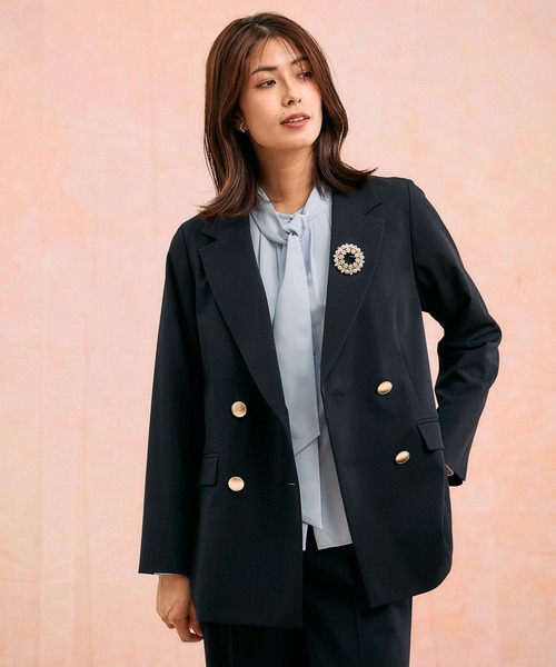 ウツクシルエットダブルジャケット/581025（テーラードジャケット