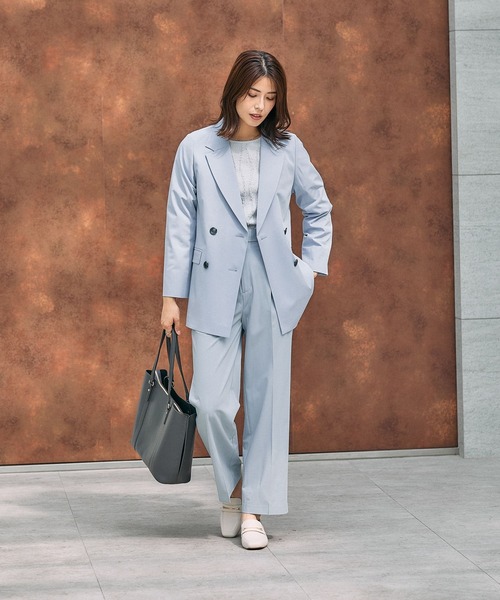 GLOBAL WORK(グローバルワーク)の「ウツクシルエットダブルジャケット/581025(テーラードジャケット・レディース・ブラック/ライトベージュ/モカ/サックスブルー/ネイビー・X-SMALL/SMALL/MEDIUM/LARGE/X-LARGE)」の6枚目の写真