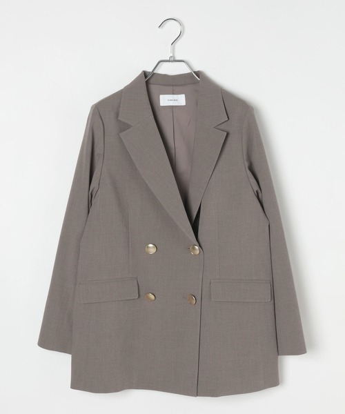 GLOBAL WORK(グローバルワーク)の「ウツクシルエットダブルジャケット/581025(テーラードジャケット・レディース・ブラック/ライトベージュ/モカ/サックスブルー/ネイビー・X-SMALL/SMALL/MEDIUM/LARGE/X-LARGE)」の17枚目の写真