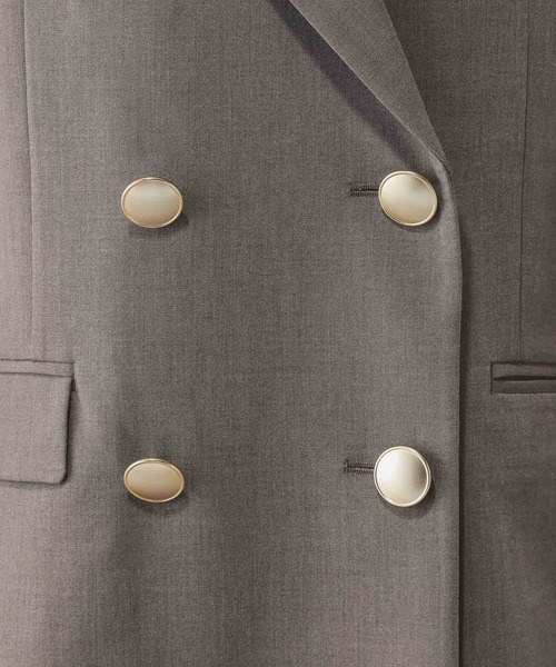 GLOBAL WORK(グローバルワーク)の「ウツクシルエットダブルジャケット/581025(テーラードジャケット・レディース・ブラック/ライトベージュ/モカ/サックスブルー/ネイビー・X-SMALL/SMALL/MEDIUM/LARGE/X-LARGE)」の15枚目の写真