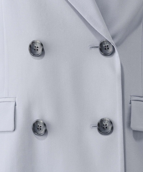 GLOBAL WORK(グローバルワーク)の「ウツクシルエットダブルジャケット/581025(テーラードジャケット・レディース・ブラック/ライトベージュ/モカ/サックスブルー/ネイビー・X-SMALL/SMALL/MEDIUM/LARGE/X-LARGE)」の8枚目の写真