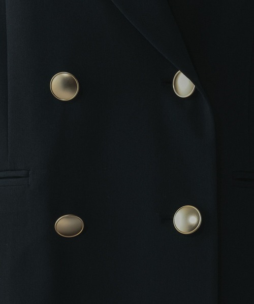 GLOBAL WORK(グローバルワーク)の「ウツクシルエットダブルジャケット/581025(テーラードジャケット・レディース・ブラック/ライトベージュ/モカ/サックスブルー/ネイビー・X-SMALL/SMALL/MEDIUM/LARGE/X-LARGE)」の9枚目の写真