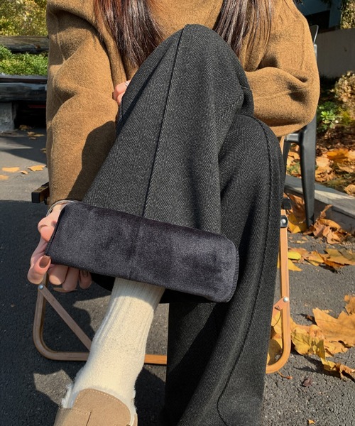 by LEGNA（バイレグナ）の「裏起毛ピンタックヘリンボーンワイドパンツ（その他パンツ・レディース・ブラック/ベージュ・MEDIUM/LARGE/X-LARGE）」の9枚目の写真