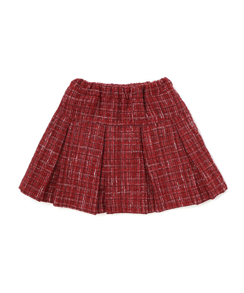 BeBe（ベベ）の「【お揃い】エタンセルラメツイードインナーパンツ付プリーツスカート（スカート・キッズ・ブルー系その他2/レッド系その他・110cm/120cm/140cm/150cm/130cm）」の2枚目の写真