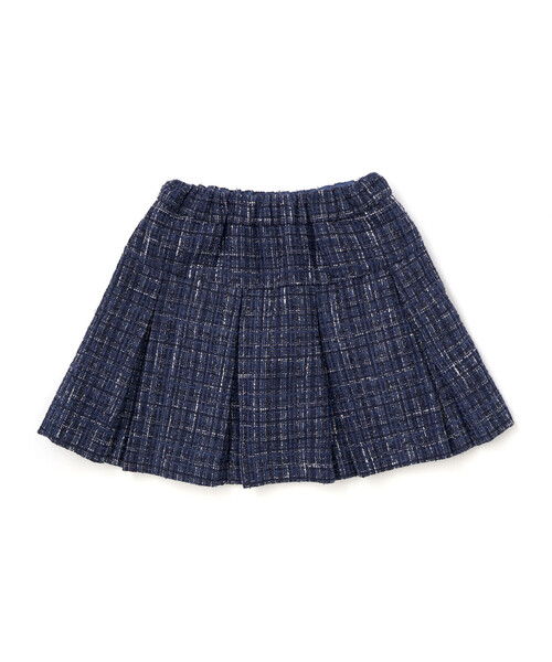 BeBe（ベベ）の「【お揃い】エタンセルラメツイードインナーパンツ付プリーツスカート（スカート・キッズ・ブルー系その他2/レッド系その他・110cm/120cm/140cm/150cm/130cm）」の9枚目の写真