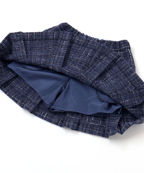 BeBe（ベベ）の「【お揃い】エタンセルラメツイードインナーパンツ付プリーツスカート（スカート・キッズ・ブルー系その他2/レッド系その他・110cm/120cm/140cm/150cm/130cm）」の12枚目の写真