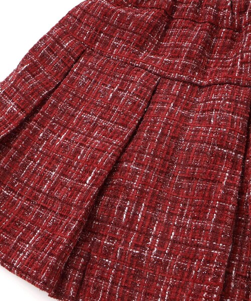 BeBe（ベベ）の「【お揃い】エタンセルラメツイードインナーパンツ付プリーツスカート（スカート・キッズ・ブルー系その他2/レッド系その他・110cm/120cm/140cm/150cm/130cm）」の16枚目の写真