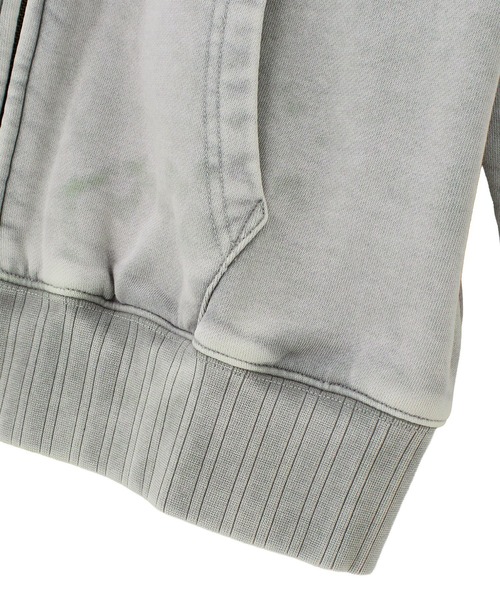 X-girl(エックスガール)の「BLEACHED LOGO PATCH ZIP UP SWEAT HOODIE(パーカー・レディース・グレー/ブルー/ピンク・S/M)」の12枚目の写真
