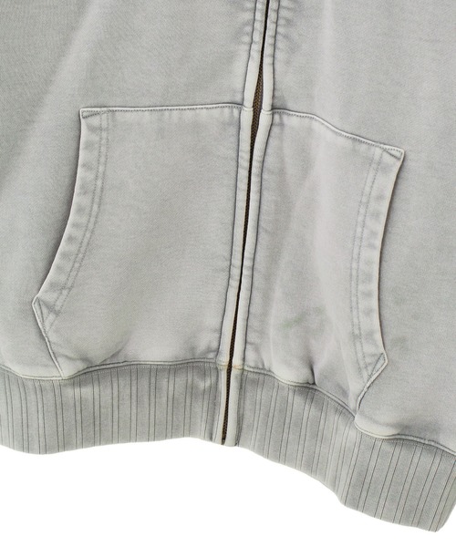 X-girl(エックスガール)の「BLEACHED LOGO PATCH ZIP UP SWEAT HOODIE(パーカー・レディース・グレー/ブルー/ピンク・S/M)」の13枚目の写真